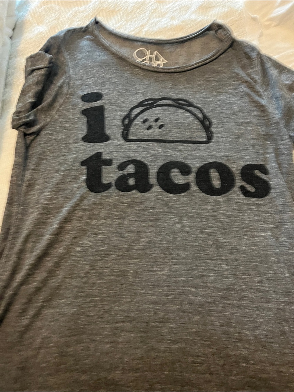 Chaser Gray "I Tacos" Short Sleeve Tee